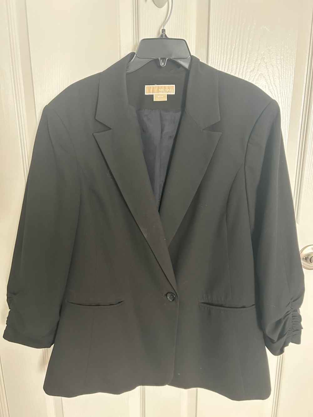 MICHAEL Michael Kors Black Single-Button Tailored Blazer